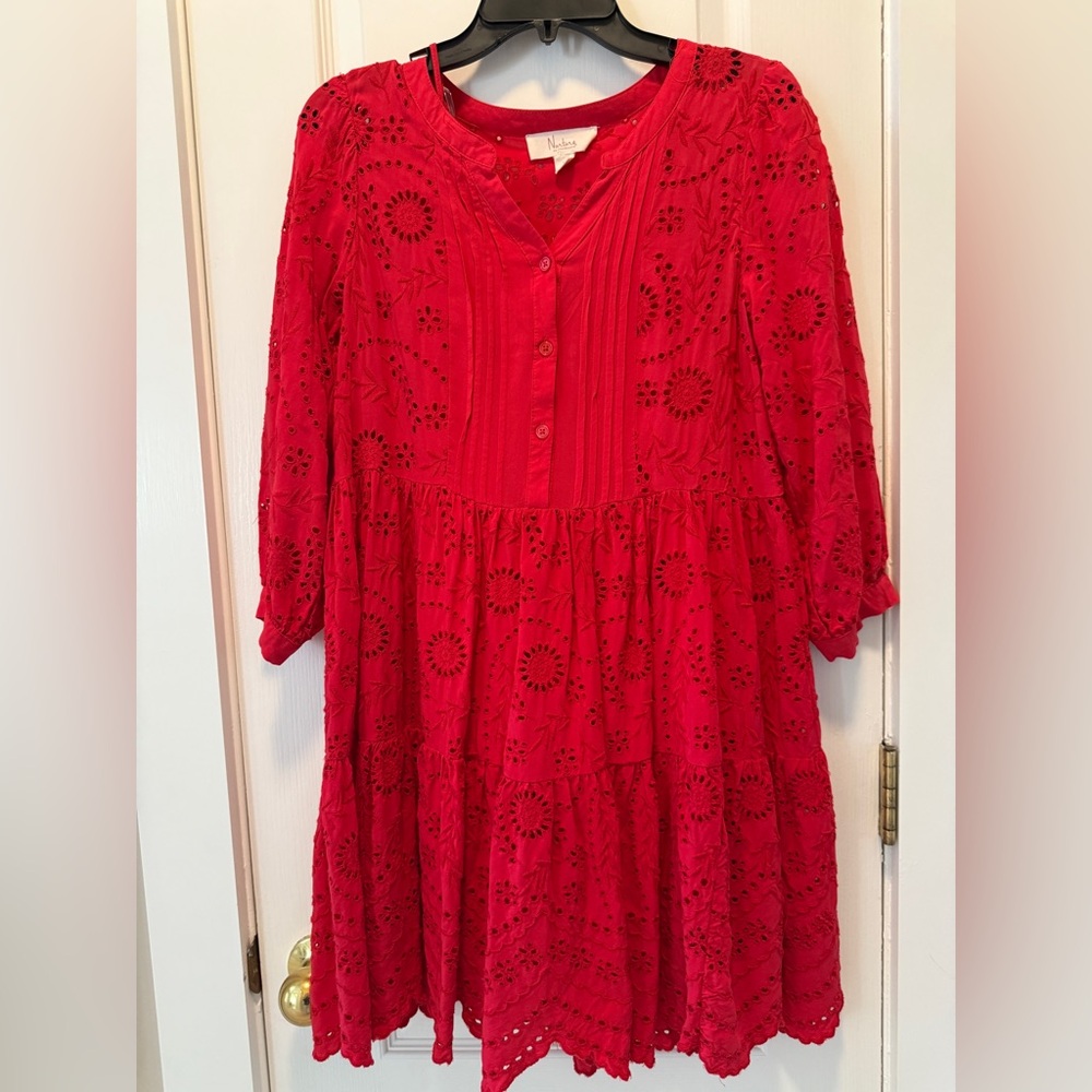 Nurture by Lamaze Red Button-Down Dress